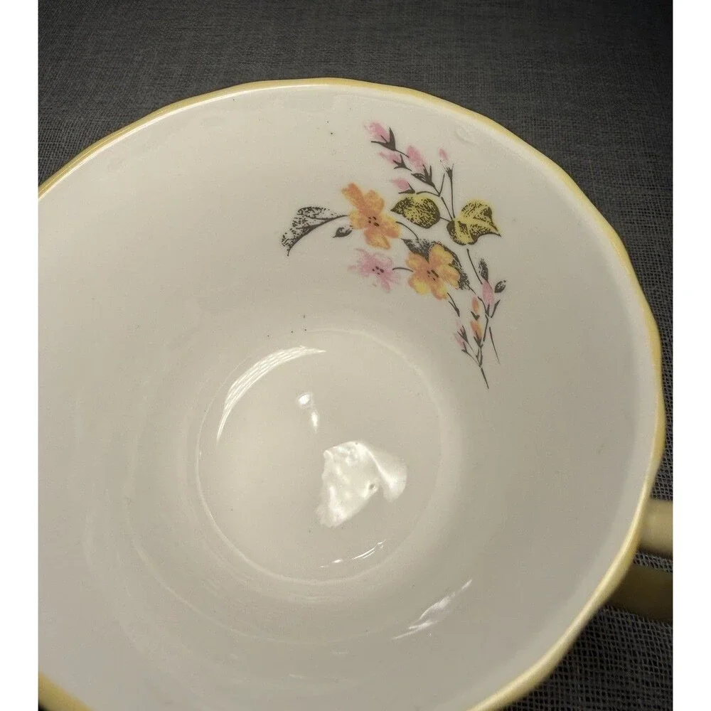 Vintage Floral Fine Bone China Teacup Royal Sutherland England